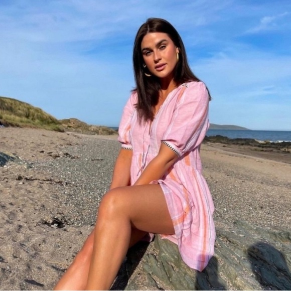 Lemlem x H&M Pink Linen Dress size XS - Picture 10 of 10